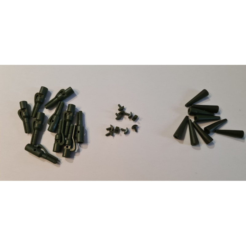 Realure 60 Pcs Clip Plomb Carpe, Clip Plomb Peche a Carpe avec